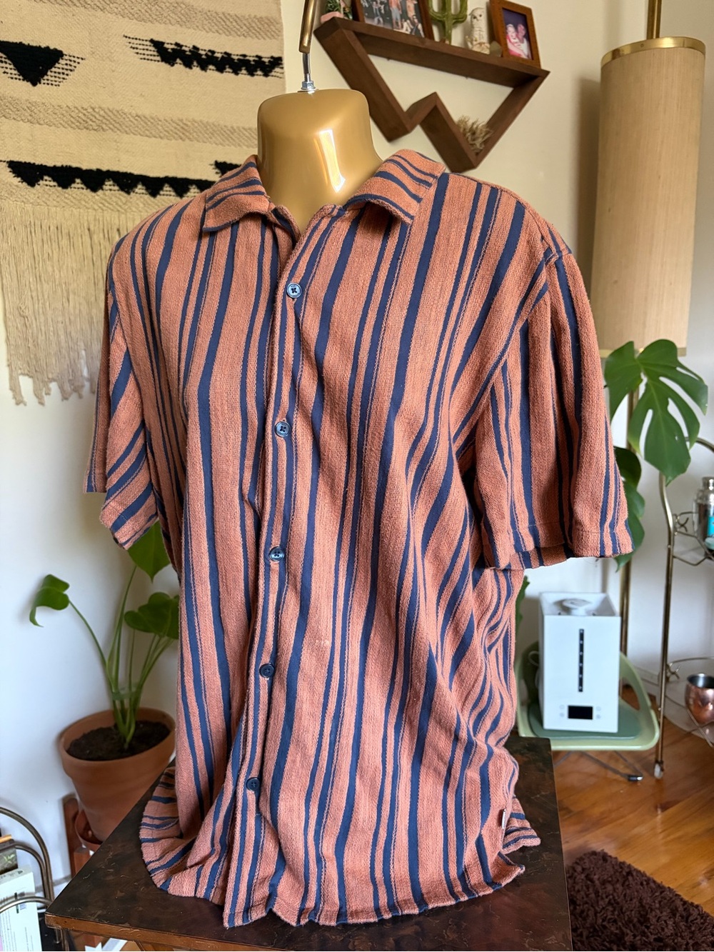WAX London Unisex Striped Short-Sleeve Shirt